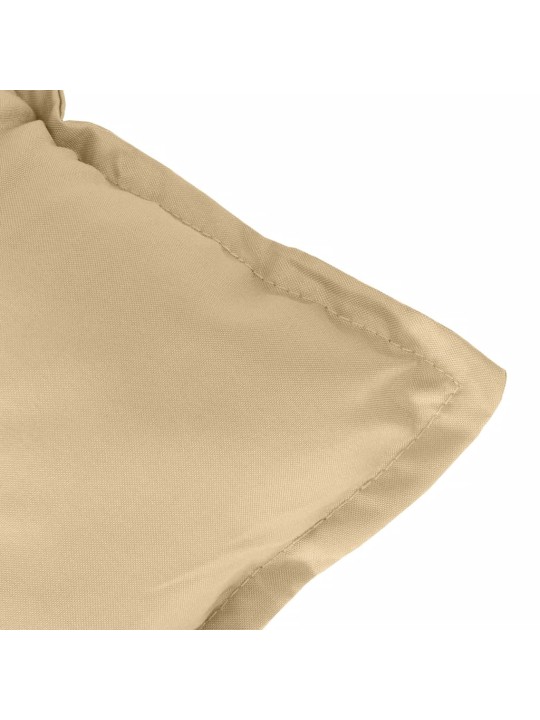 Poduška na zahradní lavici béžová melanž 120 x 50 x 7 cm textil
