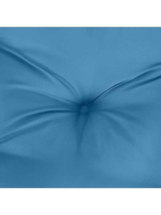 Poduška na zahradní lavici modrá melanž 120 x 50 x 7 cm textil
