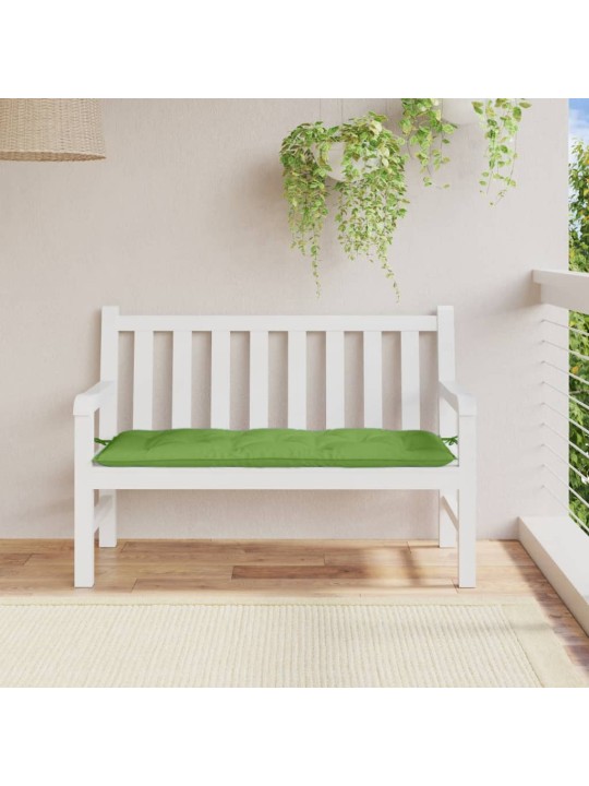 Poduška na zahradní lavici zelená melanž 120 x 50 x 7 cm textil