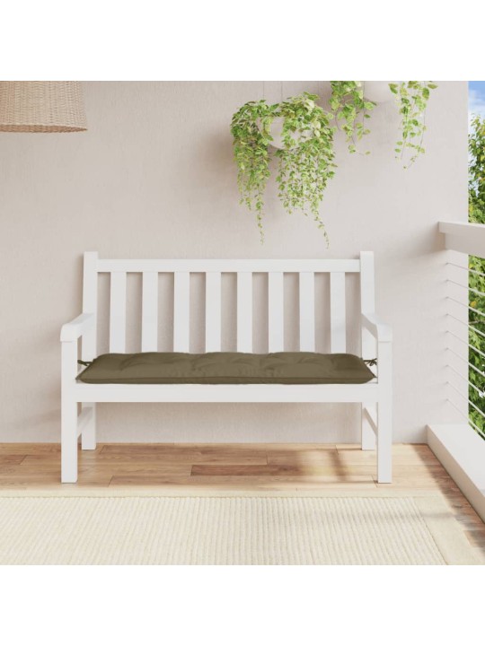 Poduška na zahradní lavici taupe melanž 120 x 50 x 7 cm textil