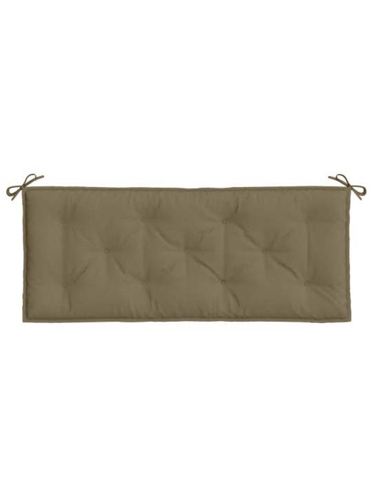 Poduška na zahradní lavici taupe melanž 120 x 50 x 7 cm textil