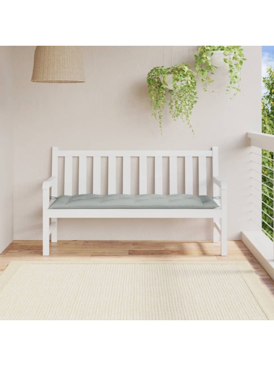 Poduška na zahradní lavici světle šedá melanž 150x50x7cm textil