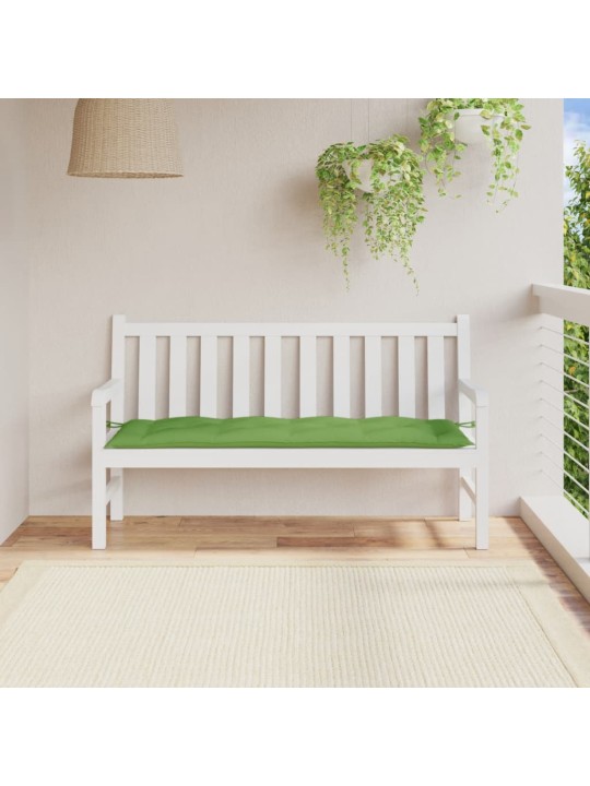 Poduška na zahradní lavici zelená melanž 150 x 50 x 7 cm textil