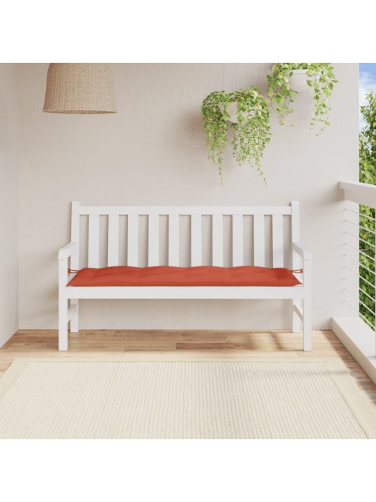 Poduška na zahradní lavici červená melanž 150x50x7 cm textil