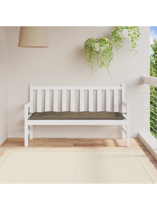 Poduška na zahradní lavici taupe melanž 150 x 50 x 7 cm textil