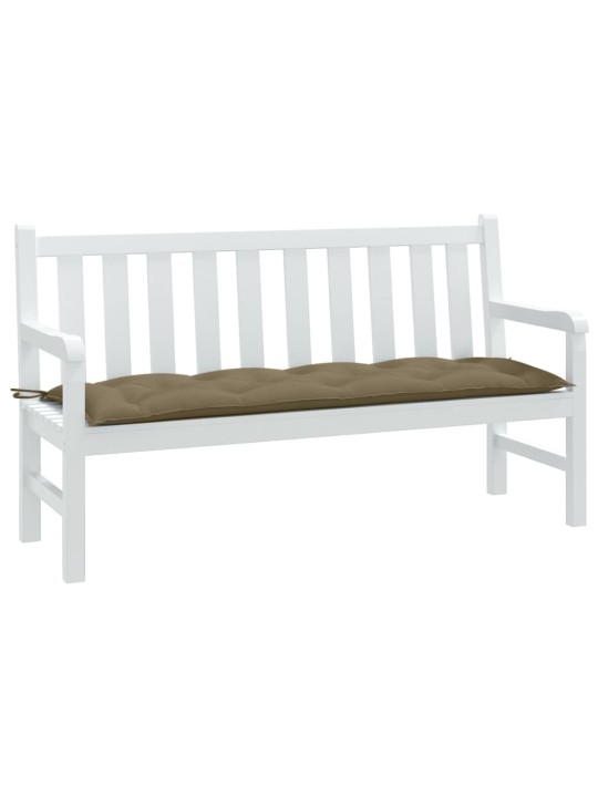 Poduška na zahradní lavici taupe melanž 150 x 50 x 7 cm textil