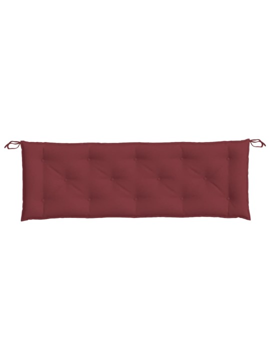 Poduška na zahradní lavici vínová melanž 150 x 50 x 7 cm textil