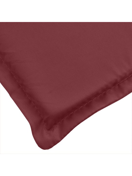 Poduška na zahradní lavici vínová melanž 150 x 50 x 7 cm textil