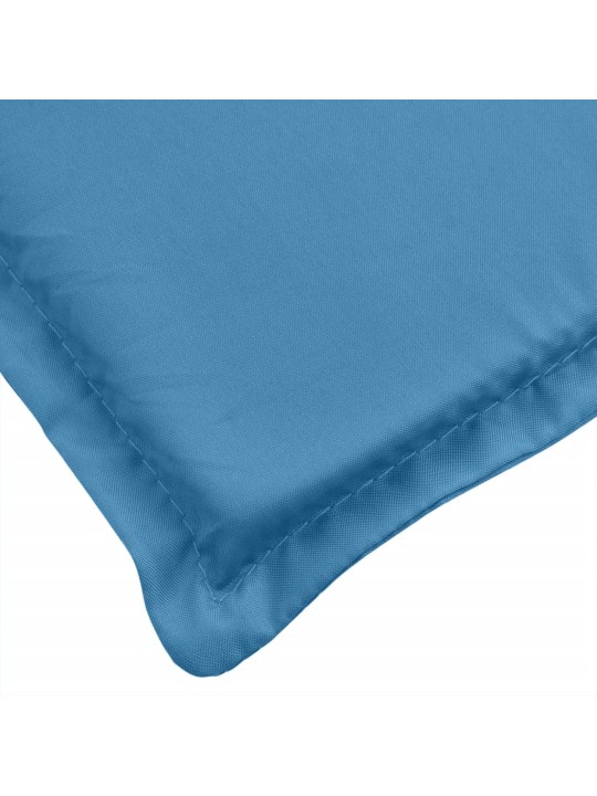 Poduška na zahradní lavici modrá melanž 180 x 50 x 7 cm textil