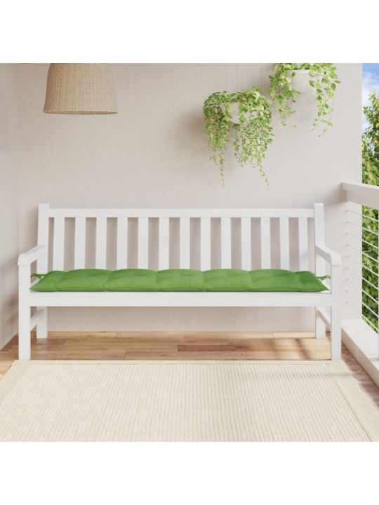 Poduška na zahradní lavici zelená melanž 180 x 50 x 7 cm textil