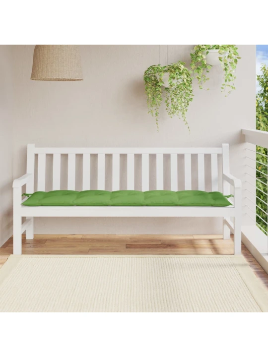 Poduška na zahradní lavici zelená melanž 180 x 50 x 7 cm textil