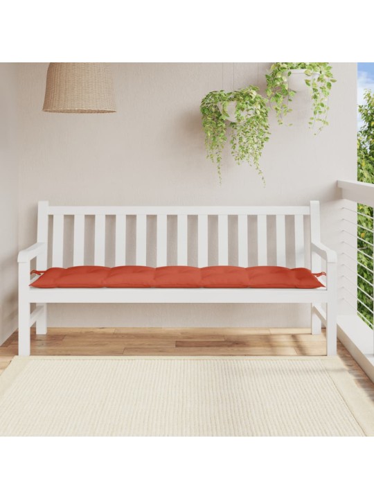 Poduška na zahradní lavici červená melanž 180x50x7 cm textil