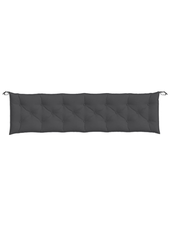 Poduška na zahradní lavici antracitová melanž 200x50x7cm textil