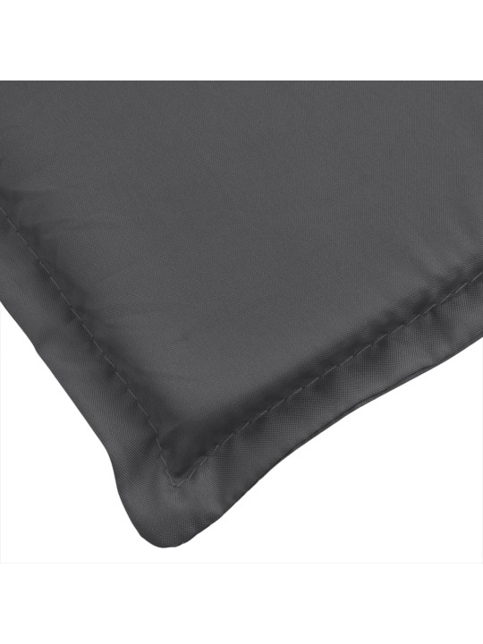 Poduška na zahradní lavici antracitová melanž 200x50x7cm textil