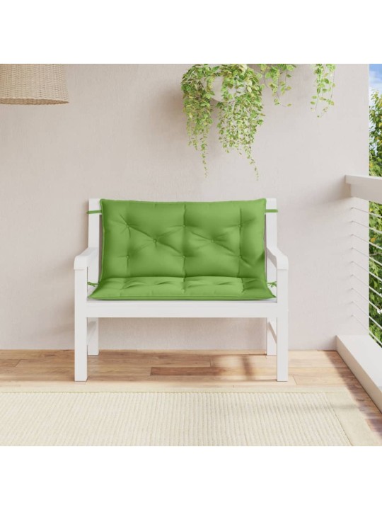 Podušky na zahradní lavici 2 ks zelená melanž 100x50x7cm textil