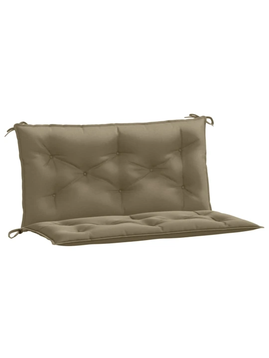 Podušky na zahradní lavici 2 ks taupe melanž 100x50x7 cm textil