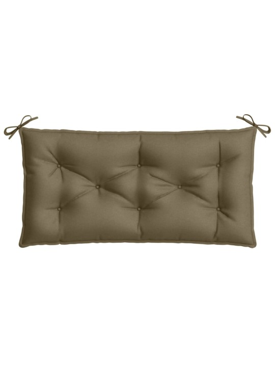 Podušky na zahradní lavici 2 ks taupe melanž 100x50x7 cm textil