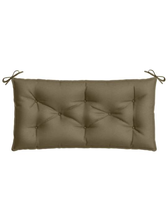 Podušky na zahradní lavici 2 ks taupe melanž 100x50x7 cm textil