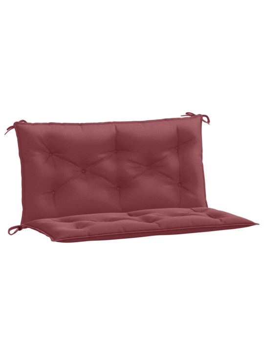 Podušky na zahradní lavici 2 ks vínová melanž 100x50x7cm textil