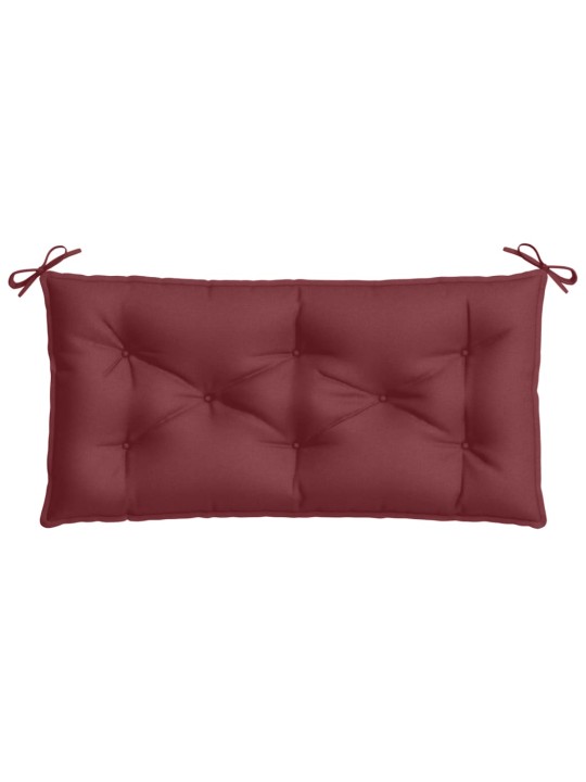 Podušky na zahradní lavici 2 ks vínová melanž 100x50x7cm textil