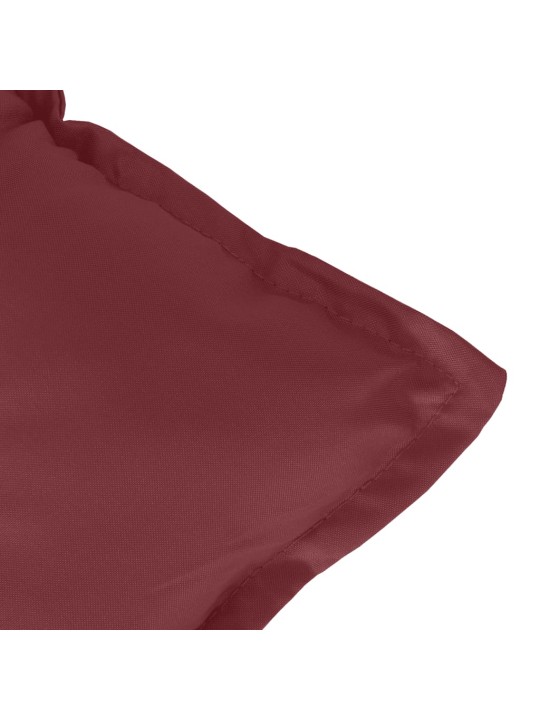 Podušky na zahradní lavici 2 ks vínová melanž 100x50x7cm textil