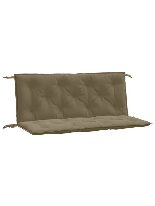 Podušky na zahradní lavici 2 ks taupe melanž 120x50x7 cm textil