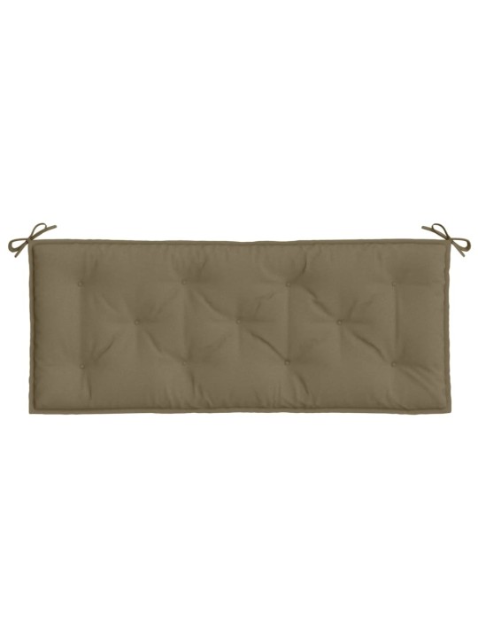 Podušky na zahradní lavici 2 ks taupe melanž 120x50x7 cm textil