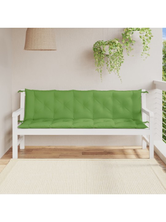 Podušky na zahradní lavici 2 ks zelená melanž 180x50x7cm textil