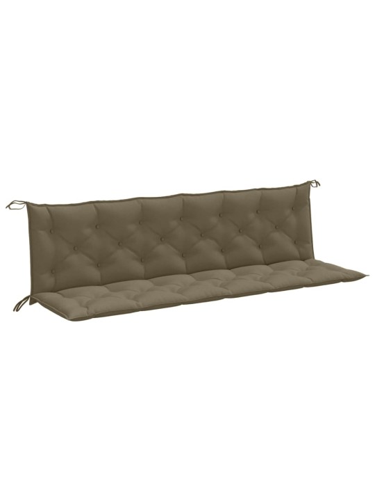 Podušky na zahradní lavici 2 ks taupe melanž 200x50x7 cm textil