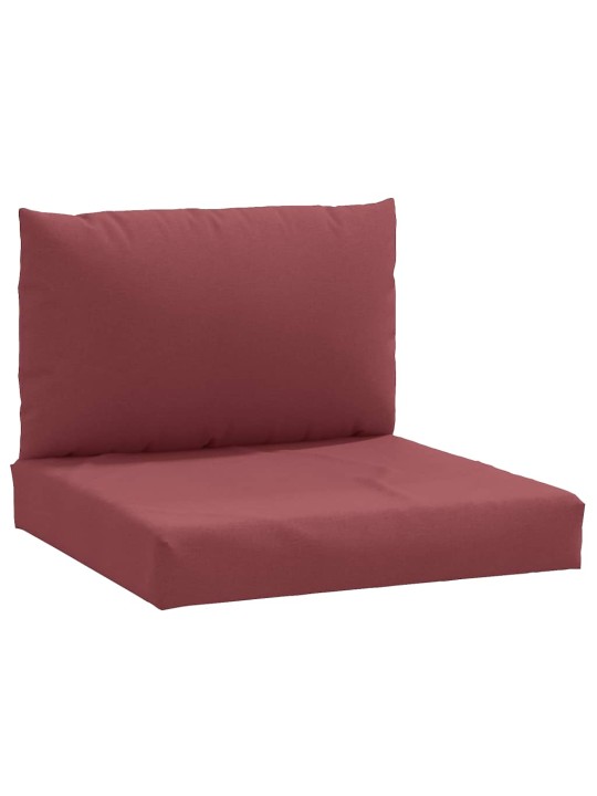 Podušky na palety 2 ks vínová melanž textil