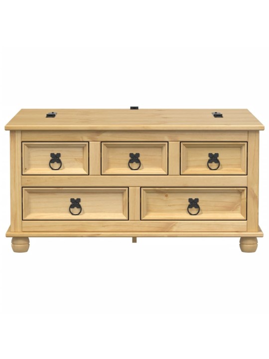 Úložný box Corona 90 x 78 x 45 cm masivní borové dřevo