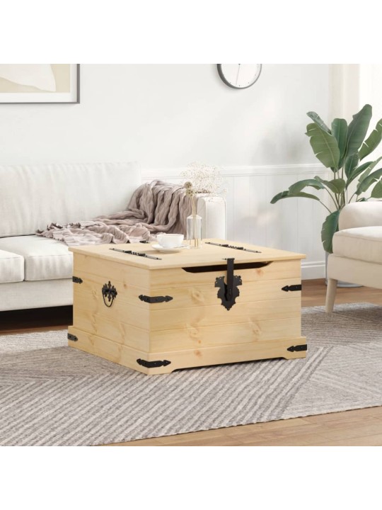 Úložný box Corona 78 x 78 x 45 cm masivní borové dřevo