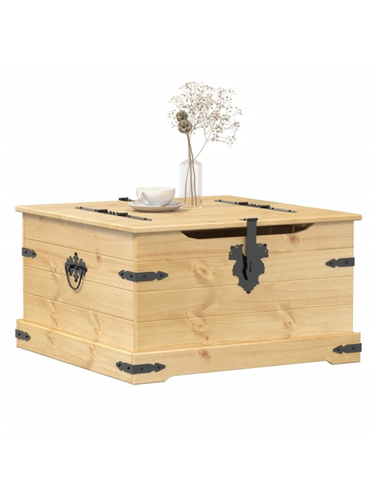 Úložný box Corona 78 x 78 x 45 cm masivní borové dřevo