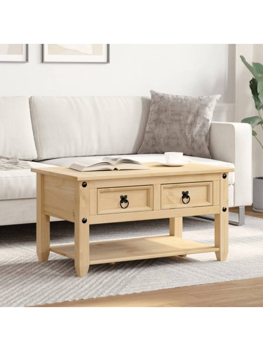 Konferenční stolek se zásuvkami corona 85x50x45 cm borové dřevo