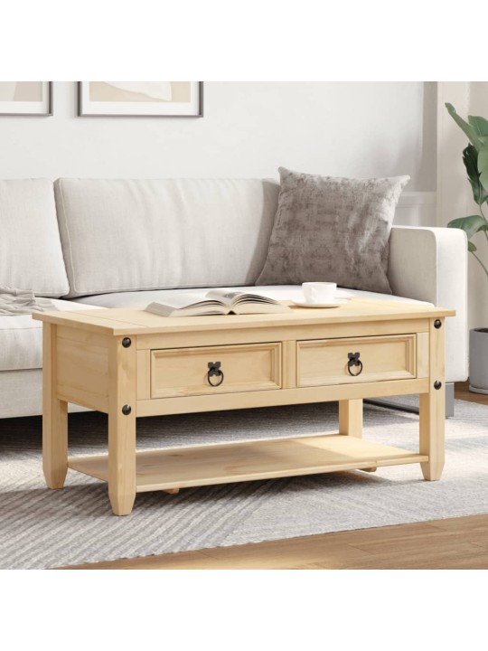 Konferenční stolek se zásuvkami corona 100x48x45 cm borovice