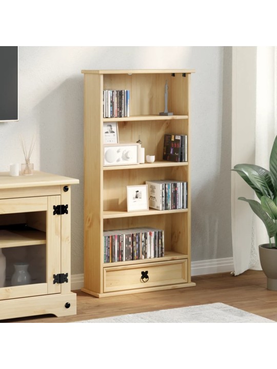 Skříňka na cd corona 52 x 17,5 x 103 cm masivní borové dřevo