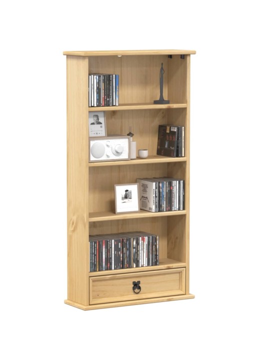 Skříňka na cd corona 52 x 17,5 x 103 cm masivní borové dřevo