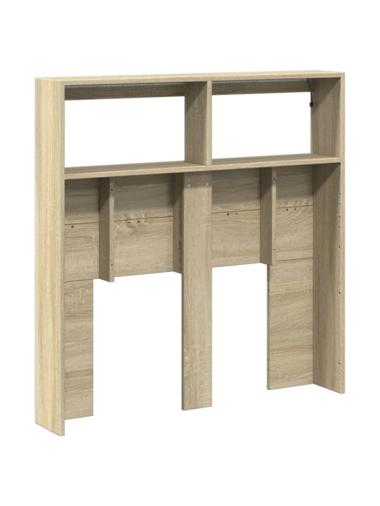 Čelo postele s úložným prostorem a led dub sonoma 100x17x102 cm