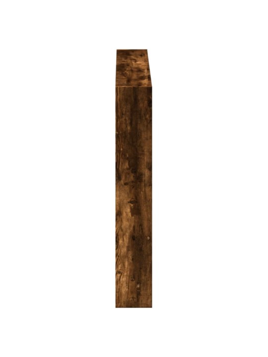 Čelo postele s úložným prostorem a led kouřový dub 100x17x102cm