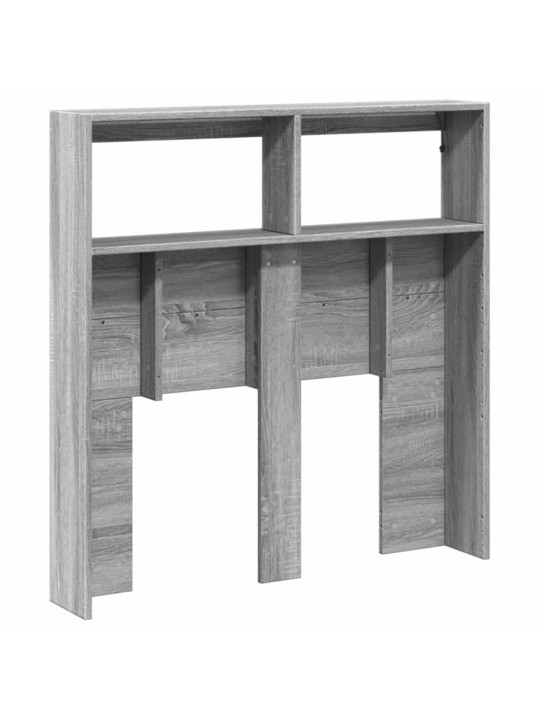 Čelo postele s úložným prostorem a led šedé sonoma 100x17x102cm