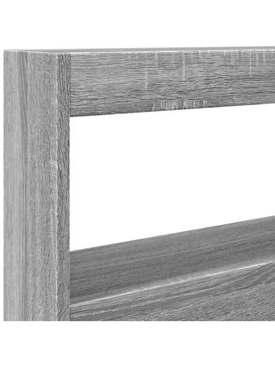 Čelo postele s úložným prostorem a led šedé sonoma 100x17x102cm