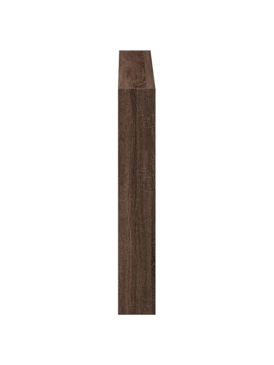 Čelo postele s úložným prostorem a led hnědý dub 120x17x102 cm