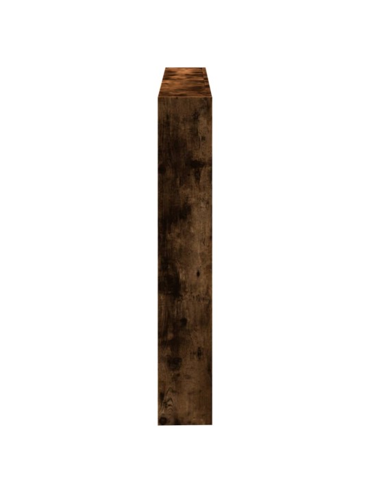 Čelo postele s úložným prostorem a led kouřový dub 140x17x102cm