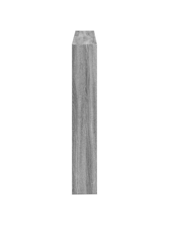 Čelo postele s úložným prostorem a led šedé sonoma 140x17x102cm