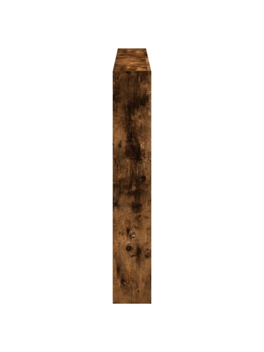 Čelo postele s úložným prostorem a led kouřový dub 160x17x102cm