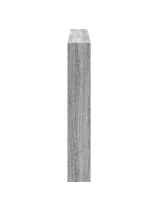 Čelo postele s úložným prostorem a led šedé sonoma 160x17x102cm