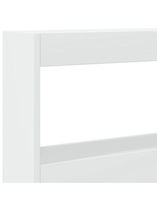 Čelo postele s úložným prostorem a led bílé 180 x 17 x 102 cm