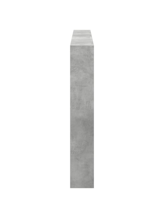 Čelo postele úložný prostor a led betonově šedé 180x17x102 cm