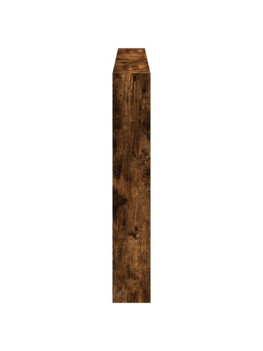 Čelo postele s úložným prostorem a led kouřový dub 180x17x102cm