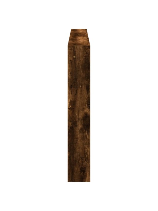 Čelo postele s úložným prostorem a led kouřový dub 200x17x102cm